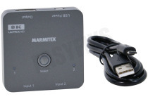 Marmitek  25008415 Connect 720 HDMI Switch 8K geschikt voor o.a. 8K 60Hz - 4K 120Hz - HDMI 2.1 - 2 in / 1 uit