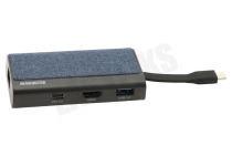 Marmitek 25008476 Connect USB C  Hub 4 geschikt voor o.a. USB-C naar HDMI 2.0, USB 3.2, 1000 Mbps internet