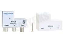 Hirschmann 695020576  RTD 03 Push On Verdeler voor Radio, TV en Data geschikt voor o.a. SHOP RTD 03, 1218 MHz, 4G (LTE) Proof