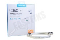 Technetix 11201510 Coax  Aansluitkabel 1,5 meter geschikt voor o.a. 4K Ultra HD