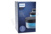 Philips Scheerapparaat CC13/50 CLEANING CARTRIDGE 3-PACK geschikt voor o.a. series 5000/7000/9000