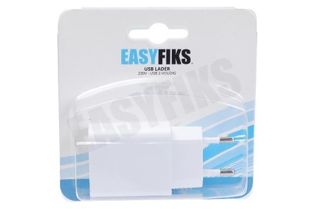 Easyfiks  USB oplader 230V 2,1A/5V 2-poort wit