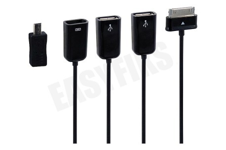 Samsung  OTG kabel Galaxy Dock naar 3x USB