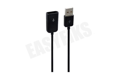 Spez  USB Kabel Spiraal verlengkabel, 23cm, zwart