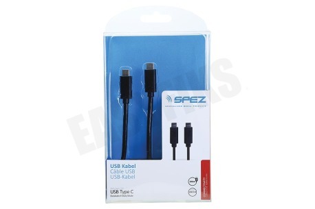 Spez  USB Kabel Type C, 180cm, Zwart