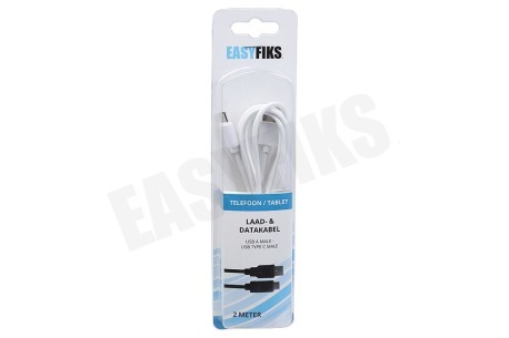 Easyfiks  C-type USB laad en data kabel 200 cm wit