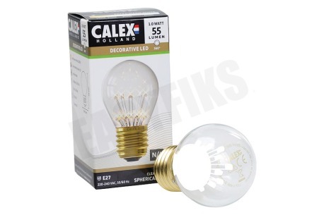 Calex  474460 Calex Pearl LED Kogellamp 240V 1,0W E27 P45, 14-leds