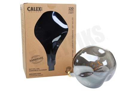 Calex  2101001700 Calex XXL Organic EVO LED Dimbaar 6W E27 PS165 Titanium