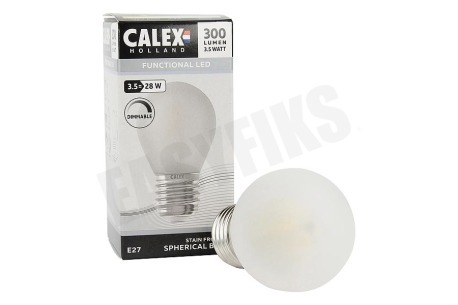 Calex  474488 Calex Volglas Filament P45 E27 3,5W Mat Dimbaar
