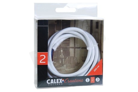 Calex  940210 Calex Textiel Omwikkelde Kabel Wit 1,5m