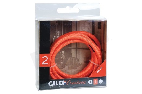 Calex  940228 Calex Textiel Omwikkelde Kabel Oranje 1,5m