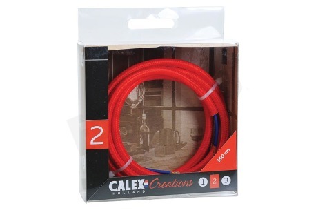 Calex  940232 Calex Textiel Omwikkelde Kabel Rood 1,5m