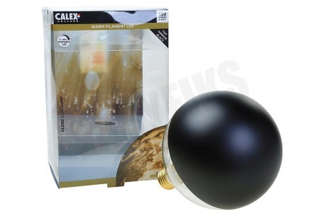 Calex  425478 Calex LED Volglas Filament 4W E27 Kopspiegel Zwart