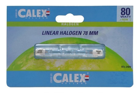 Calex  509108 Calex Spaar Halogeenlamp 230V 80W(104W) R7s 8x78mm