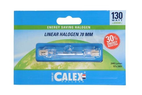 Calex  509116 Calex Spaar Halogeenlamp 230V 130W(168W) R7s 8x78mm