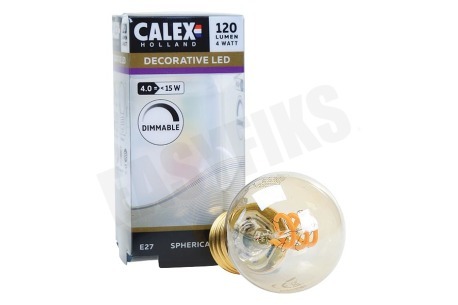 Calex  Kogel LED lamp Flexible Filament Gold E27 Dimbaar