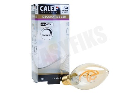 Calex  Kaars LED lamp Flexible Filament Gold E14 Dimbaar