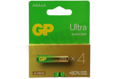 GP  LR03 AAA batterij GP Alkaline Ultra 1,5V 4 stuks