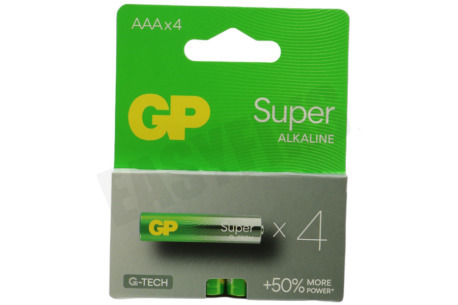 GP  LR03 AAA batterij GP Super Alkaline 1,5V 4 stuks