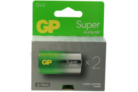 GP  LR20 D batterij GP Super Alkaline 1,5V 2 stuks
