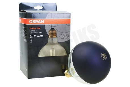 Osram  Osram Vintage 1906 LED Globe Mirror Black 7W E27