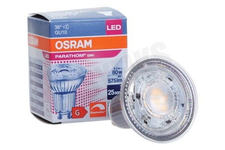 Osram  4058075609136 Parathom Reflectorlamp GU10 PAR16 8W Dimbaar