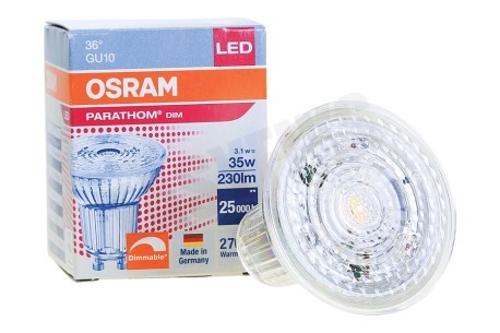 Osram  4052899957909 Parathom Reflectorlamp GU10 PAR16 3.1W Dimbaar