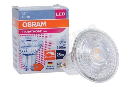 Osram  4058075608252 Parathom Reflectorlamp GU10 PAR16 4.5W Dimbaar
