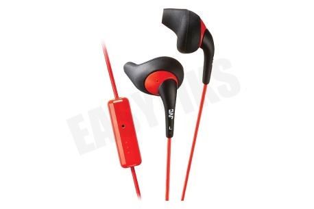 JVC  HA-EN10-BR-E Gumy Sport In Ear Hoofdtelefoon met Microfoon Zwart/Rood