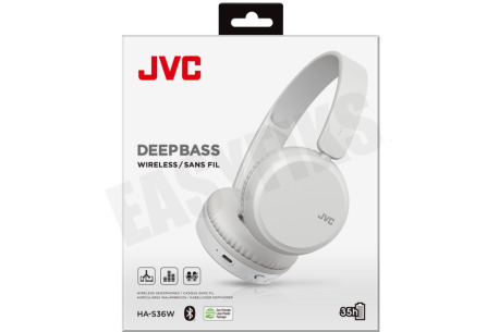 JVC  HA-S36W Deep Bass Draadloze Hoofdtelefoon Wit