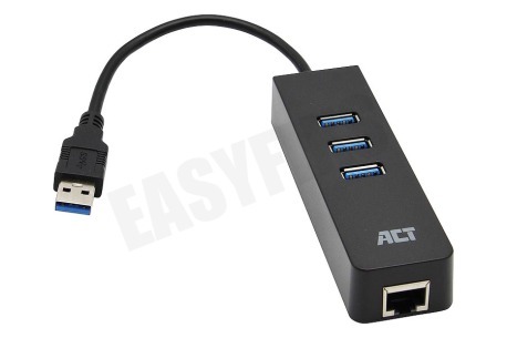 ACT  AC6310 3-Poorts USB 3.1 Gen1 Hub met Gigabit netwerkpoort