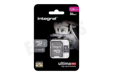 Integral  INMSDX128G10-90U1 Ultima Pro Micro SDHC Class 10 128GB 90MB/s