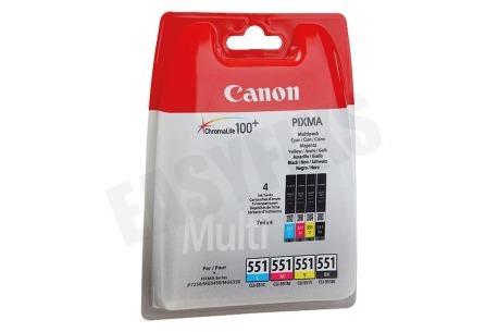 Canon  Inktcartridge CLI 551 BK/C/M/Y multipack