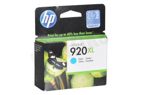 HP Hewlett-Packard HP printer HP 920 XL Cyan Inktcartridge No. 920 XL Cyan