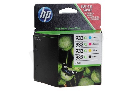 HP Hewlett-Packard  HP 933 + 932 XL Combi Pack Inktcartridge No. 932XL/933XL Multipack BK/C/M/Y