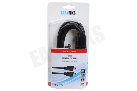 Easyfiks  HDMI Kabel 2.1 8K Male - Male 2.5 Meter