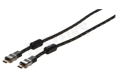 Masterfiks  HDMI Kabel 1.4 High Speed + Ethernet, 5.0 Meter, Verguld
