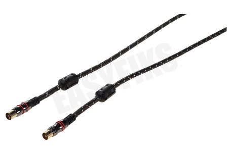 Masterfiks  Antenne Kabel Coax, IEC Male en Female, 5.0 Meter, recht