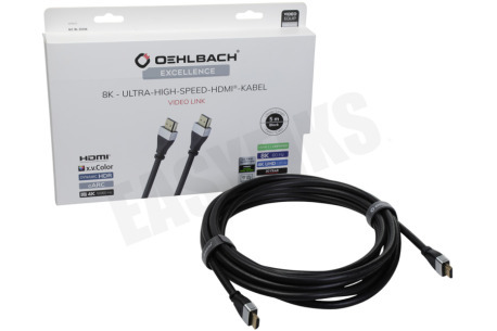 Oehlbach  D1C33104 Excellence Ultra-High-Speed HDMI 2.1 kabel, 5 Meter