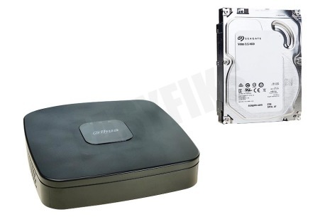 Dahua  NVR4104 4-Kanaals Netwerk Video Recorder met Harddisk 2TB SATA