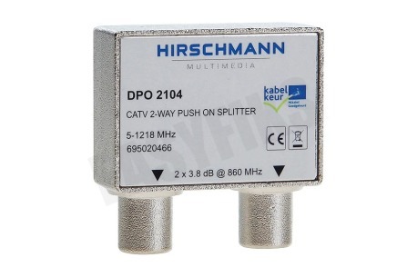 Hirschmann  DPO2104 Coax Splitter IEC Female ingang, 2x Male uitgang, nummer 11