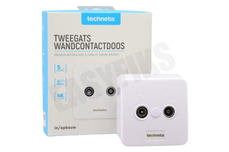 Technetix  TRAS-2000-S Tweegatsdoos R/TV TRAS-2000 SHOP