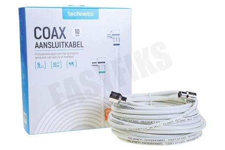 Technetix  11201510 Coax Aansluitkabel 10 meter