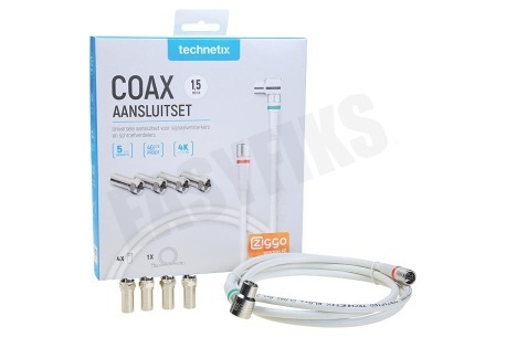 Technetix  11201200 Coax Aansluitset 1,5 meter