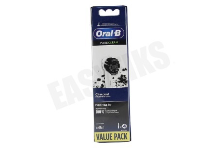 OralB  Pure Clean Charcoal, 4 stuks