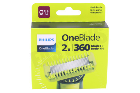 Philips  QP624/50 Scheerblad OneBlade 4D Face 2x