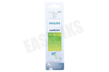 Philips  HX6062/10 Tandenborstelset W2 Optimal White opzetborstels, 2 stuks