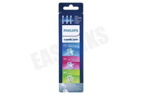 Philips  HX9073/07 C3 Premium Plaque Defense, 3 opzetborstels