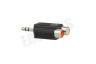 Jack Verloopstekker 3.5mm Male-2x Tulp Contra RCA Female